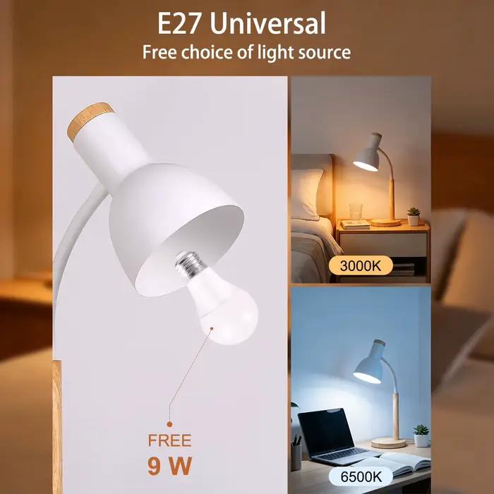 Lampe de bureau LED E27 Base lampes de Table ampoule remplaçable