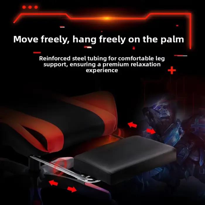Chaise de jeu ergonomique avec support lombaire en PU et repose-pieds réglable pour bureau occasions spéciales gaming travail confort durable