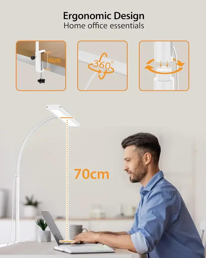 Lampe de bureau LED à gradation continue