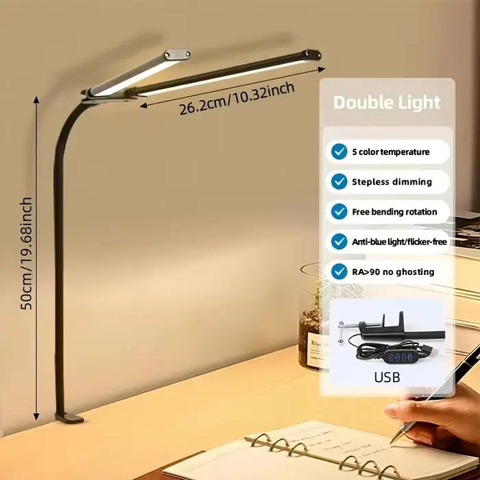 Lampe de bureau à Clip LED à Double tête