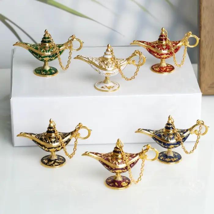 Aladdin lampe magique alliage artisanat décoratif ornements Statue mariage vacances fête maison salon bureau décoration