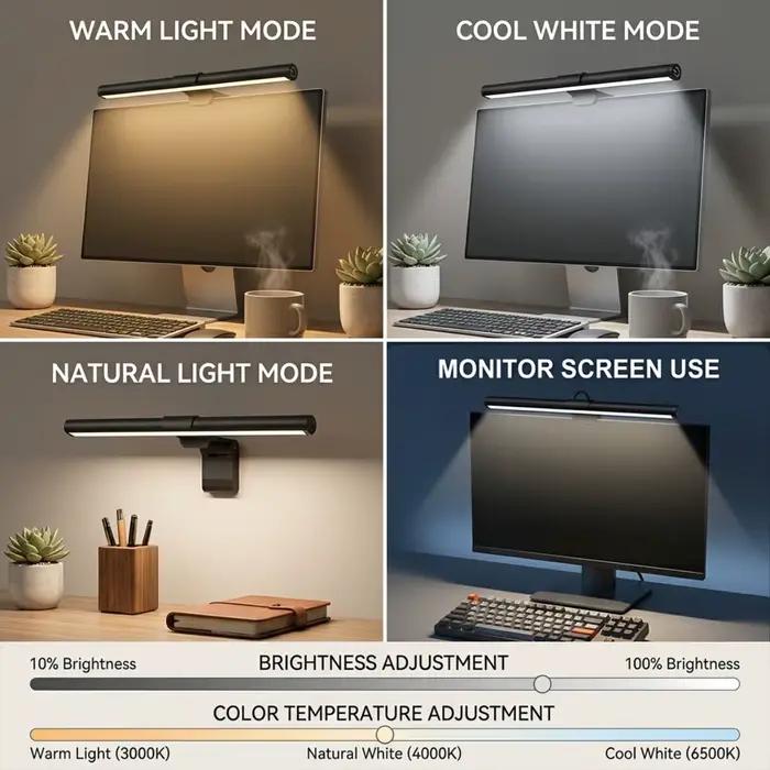 Lampe de bureau à barre LED pour écran