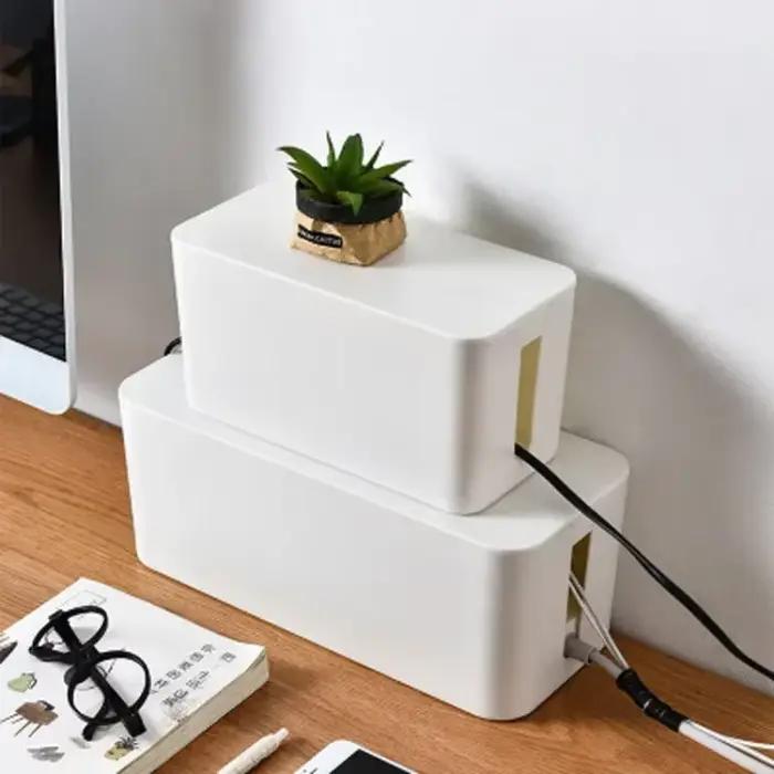 Boîte de rangement de câbles moderne et simple pour un bureau ordonné et sans stress pour la maison et le bureau usage quotidien