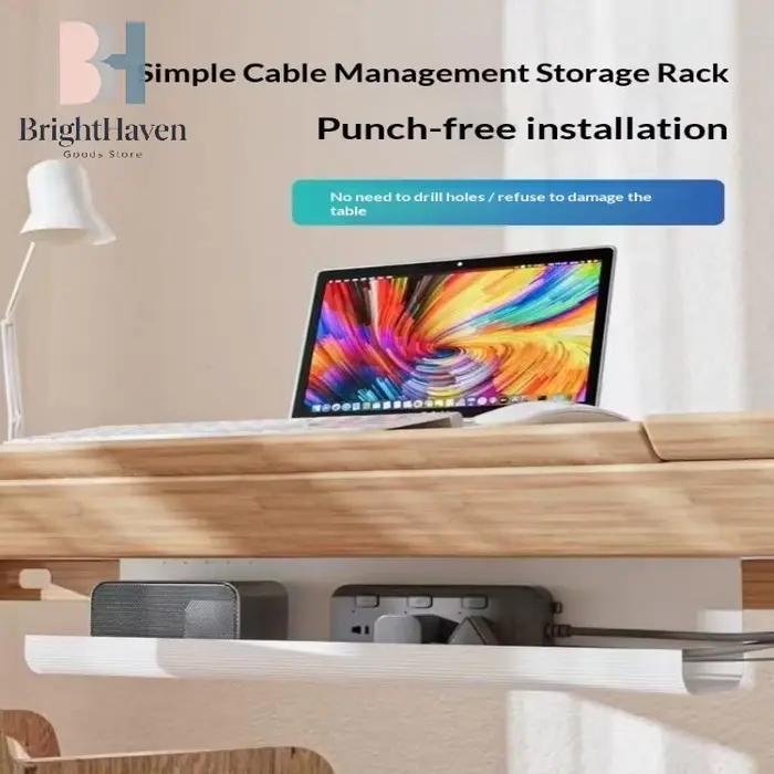 Organisateur de câbles sous table en PVC
