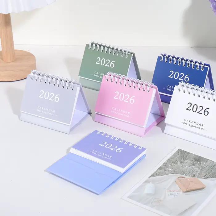 Calendrier de bureau 2026 Small Trumpet Square élégant pour bureau ou maison planification annuelle et quotidienne gestion du temps organisation occassions spéciales