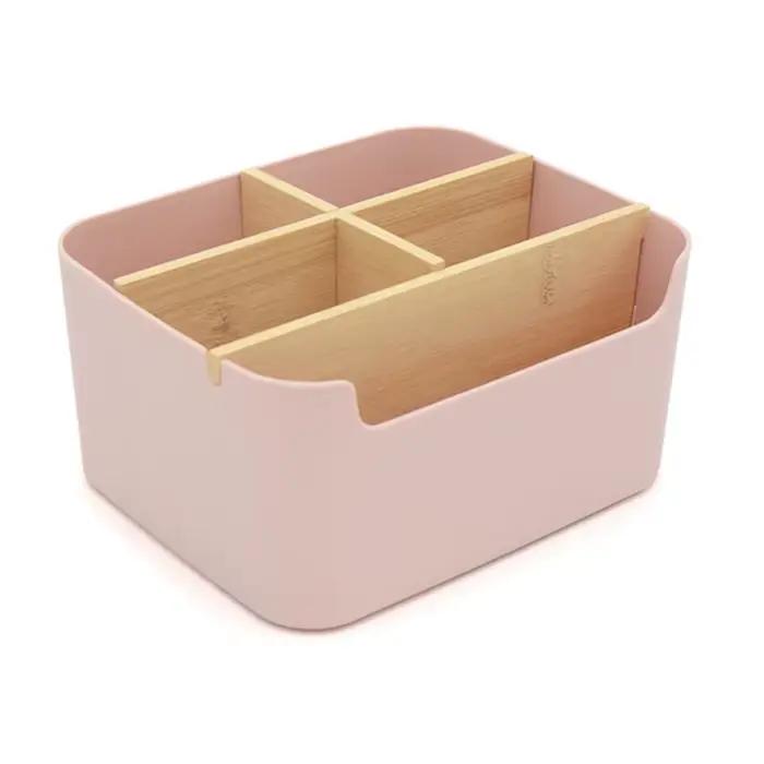 Organisateurs bureau en bois porte-stylo avec 5 compartiments
