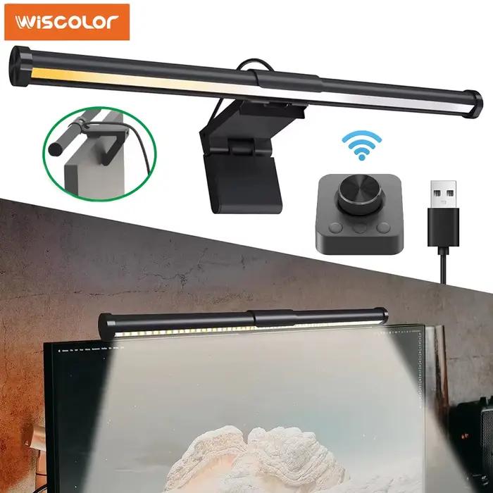 Barre lumineuse LED moderne pour moniteur d'ordinateur avec télécommande lampe de bureau Eye-Care pour maison bureau et jeux