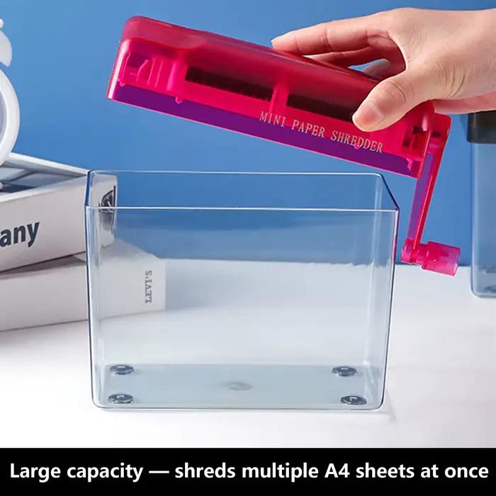Mini déchiqueteuse manuelle portable pour bureau à domicile