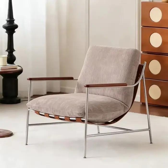 Fauteuil de salon en chenille avec fonction de réglage électrique pour un confort maximal et un design moderne minimaliste pour la décoration d'intérieur