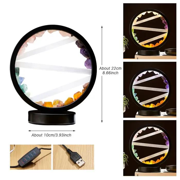 Lampe Led en cristal naturel