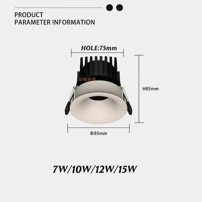 Lampe anti-éblouissement intégrée - Forme d'arc réglable 30 ° Plafonnier pour salon