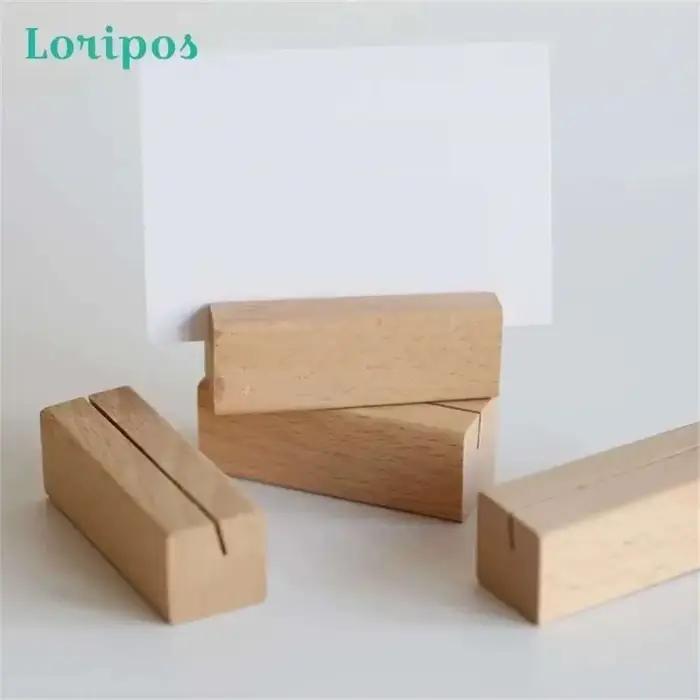 Ensemble de cartes de visite en bois