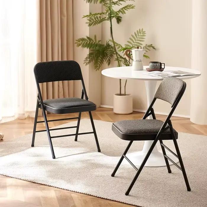 Chaise pliante en forme d'arc en cuir véritable confort antibactérienne pour salon moderne occasions spéciales