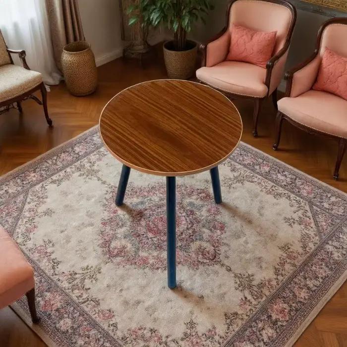 1 petite table basse à rotonité simple.