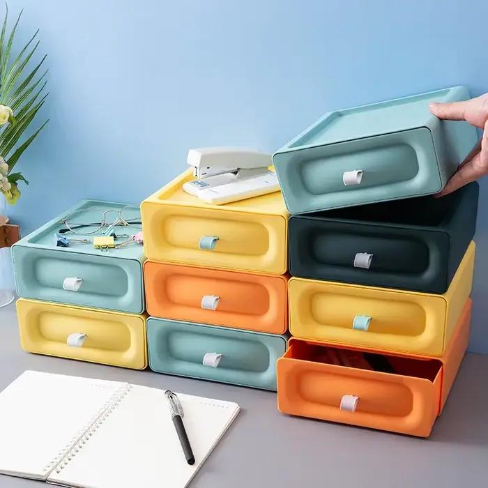 Boîte de rangement de bureau de style tiroir