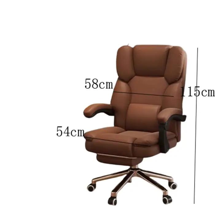 Chaise De bureau en cuir à roulettes