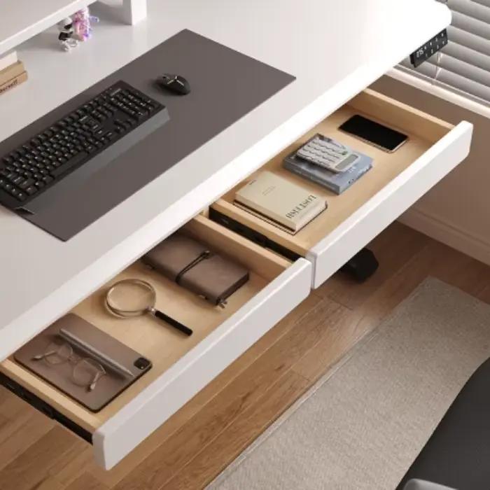 Grand tiroir sous le bureau bois durable pour rangement caché et organisation polyvalente à la maison et au bureau