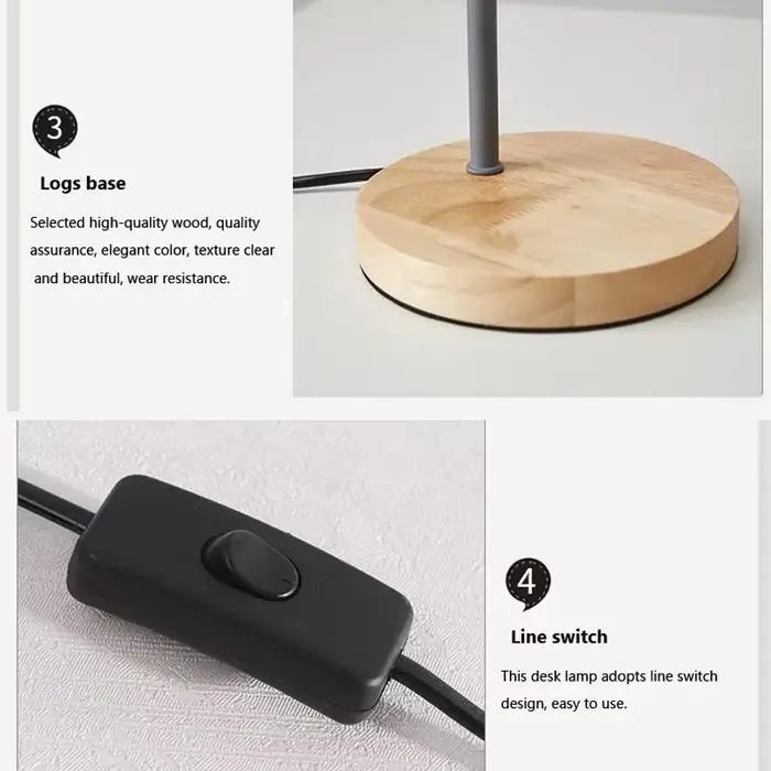 Lampe de table créative en bois nordique Flex