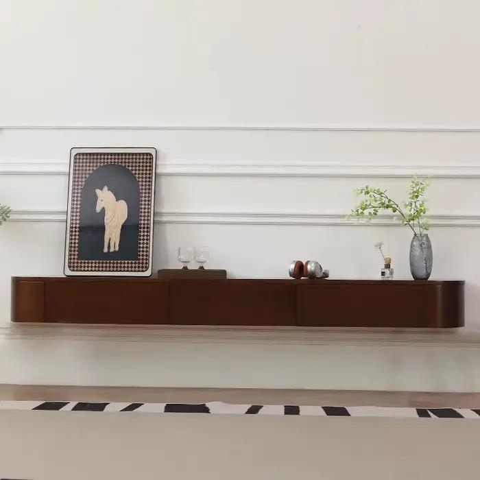 Meuble TV sur pied en bois blanc moderne pour salon avec rangement pour support TV occasions spéciales