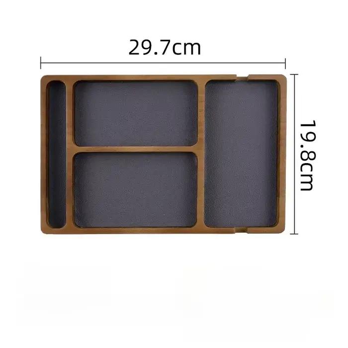 Plateau de rangement en bois pour articles divers