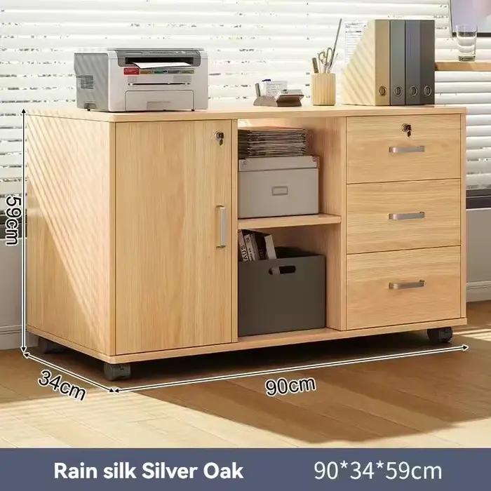 Armoire à dossiers mobile avec serrure, moderne et simple, grande capacité de rangement, armoire de bureau multifonctionnelle, armoire basse