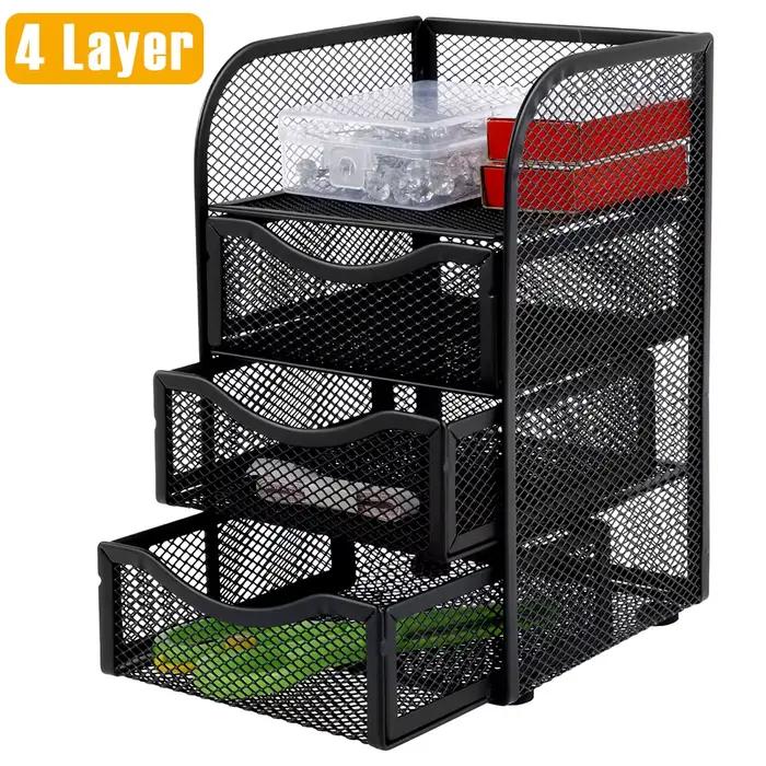 Organisateur de bureau en maille à 4 couches
