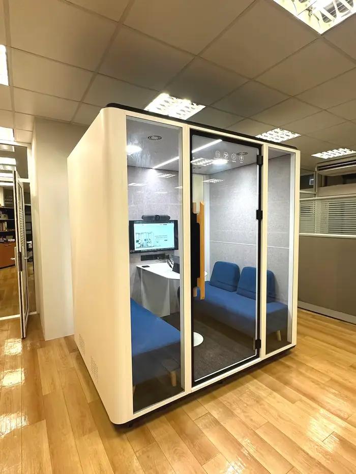 Cabine de bureau insonorisée moderne 2026 avec fonction de réduction du bruit puissante pour les lieux de travail
