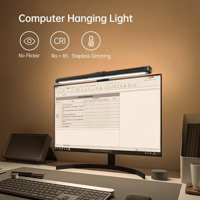 Lampe de bureau à Led magnétique pour écran d'ordinateur RBG