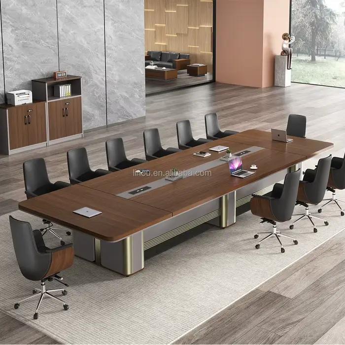 Table de conférence de bureau modulaire moderne pour 12 personnes