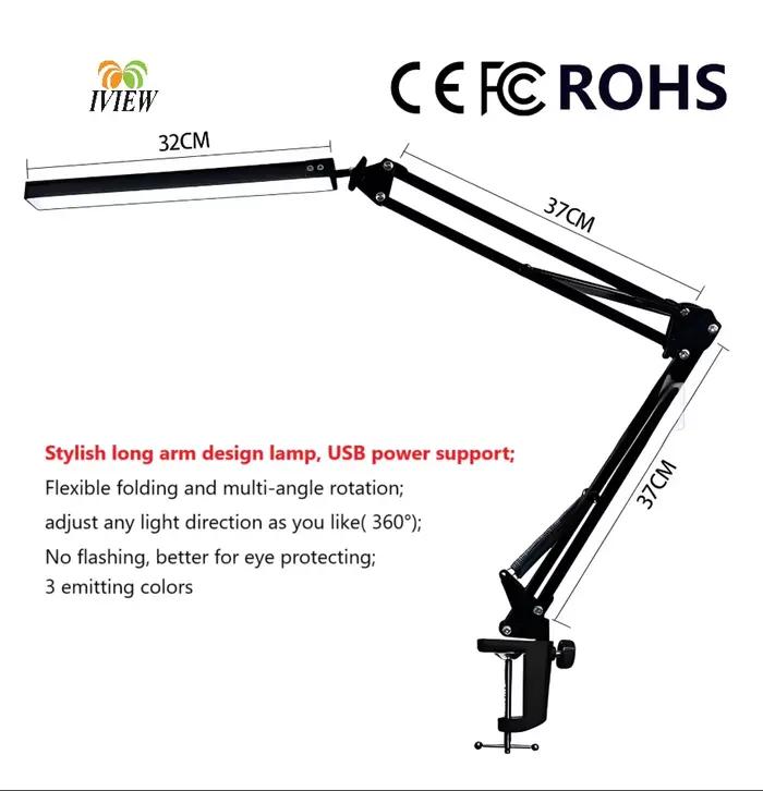 Lampe de bureau pliante électrique à LED