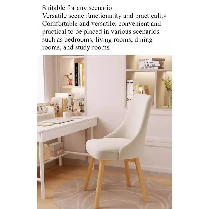 Chaise de salon en bois massif rembourrée avec rotation pour bureau ou chambre de fille occasions spéciales