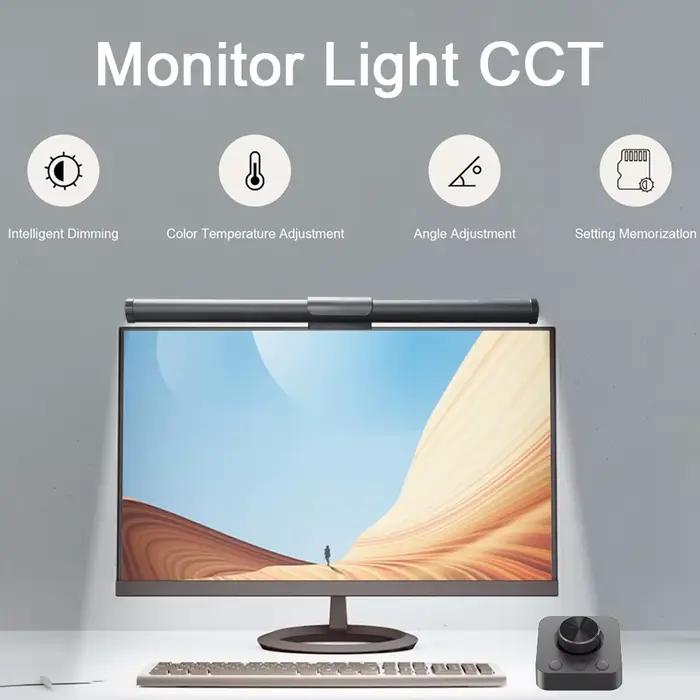 Barre lumineuse LED moderne pour moniteur d'ordinateur avec télécommande lampe de bureau Eye-Care pour maison bureau et jeux