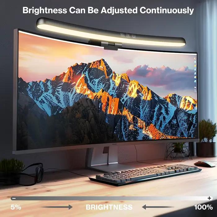 Barre lumineuse incurvée pour moniteur