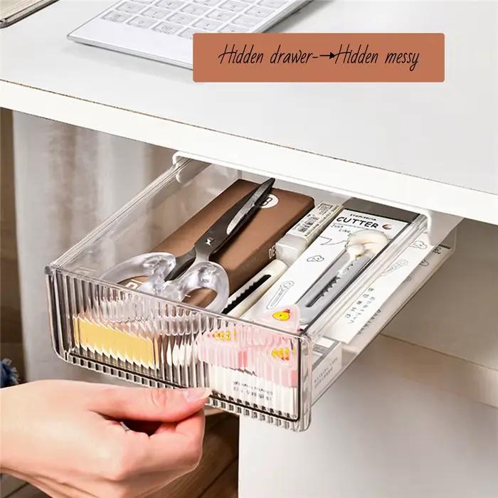 Tiroirs de rangement sous le bureau