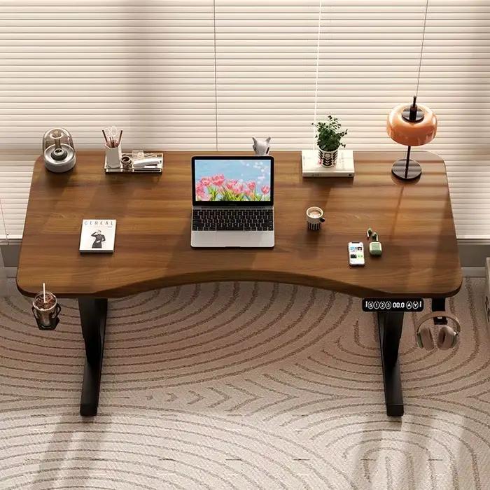 Bureau d'ordinateur réglable en hauteur, table de travail et de jeu pour la maison et le bureau