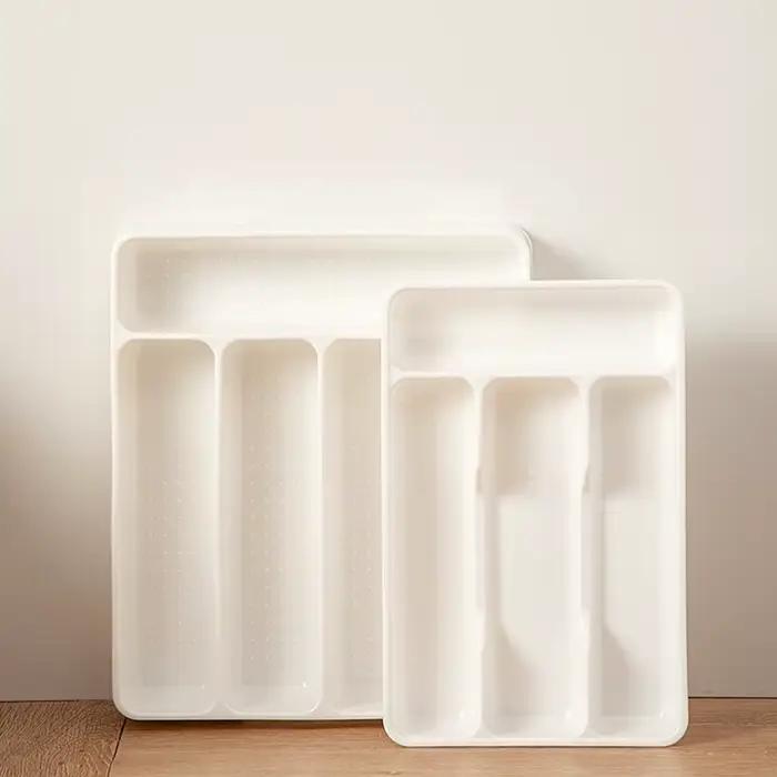 Boîte de rangement classique pour ustensiles de cuisine plateau de rangement avec compartiments réglables pour couteaux fourchettes baguettes vaisselle rangement efficace pour tiroirs de cuisine