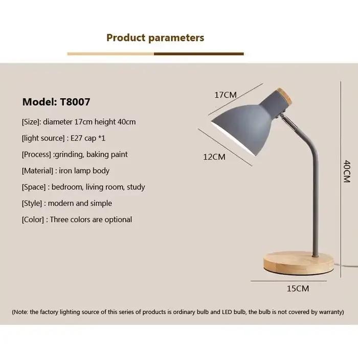 Lampe de table créative en bois nordique Flex