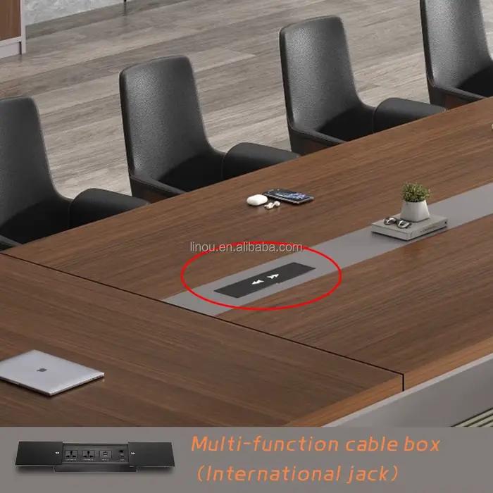 Table de conférence de bureau modulaire moderne pour 12 personnes