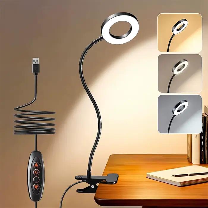 Lampe de lecture super-cheese moderne avec 3 modes d'éclairage et 10 niveaux de gradation pour bureau et lit adapté à diverses occasions et espaces de travail