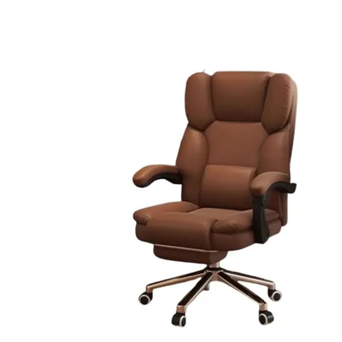 Chaise De bureau en cuir à roulettes