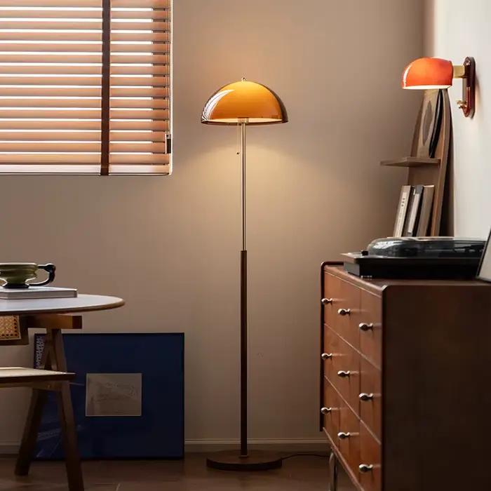Lampadaire Vintage en acrylique marron foncé