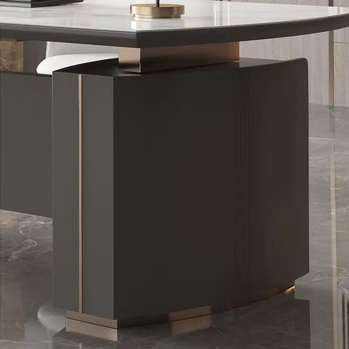 Chaises de bureau à panneau de roche brillant de luxe léger