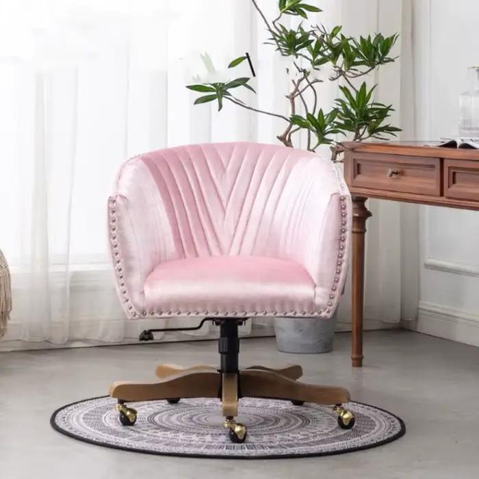 Chaise de bureau ergonomique rose