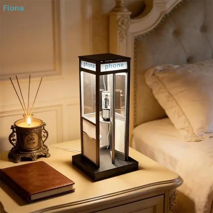 ♬ Lampe de table vintage en forme de cabine téléphonique