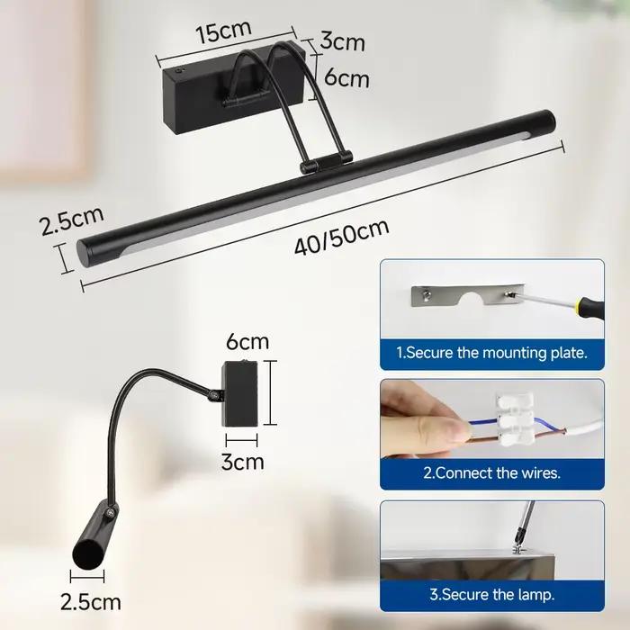 Lampe murale LED miroir