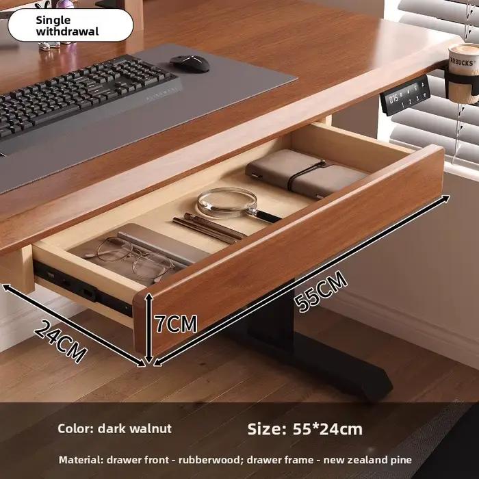 Grand tiroir sous le bureau bois durable pour rangement caché et organisation polyvalente à la maison et au bureau