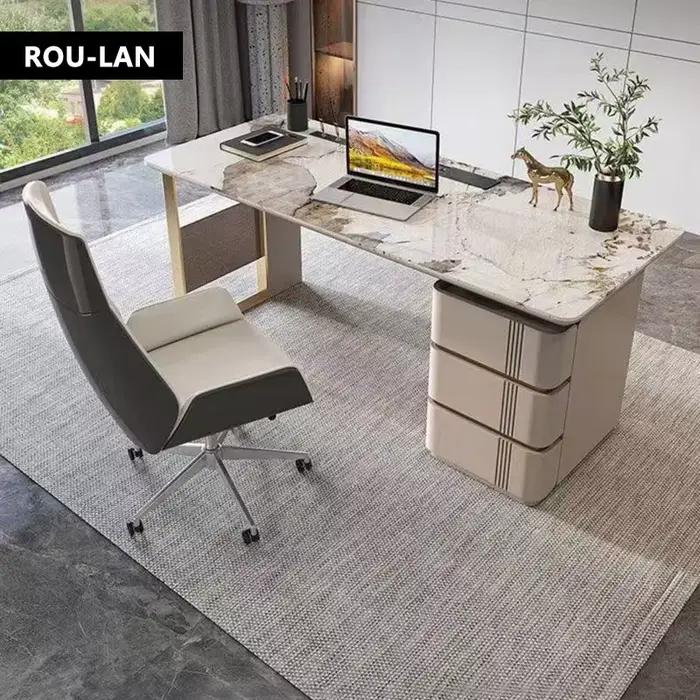 Bureau d'études en pierre de luxe avec rangement pour bureau et salon occasions spéciales