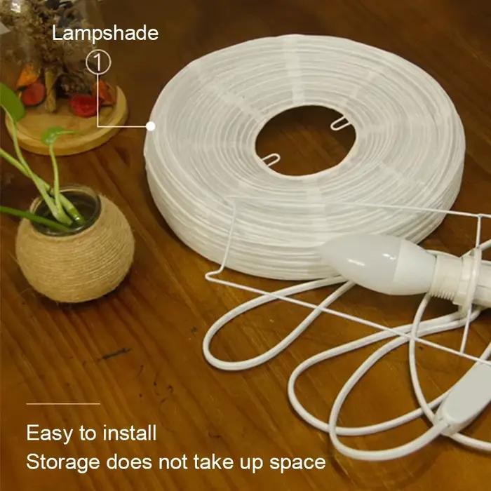 Lampe de table LED moderne en papier pour chambre salon bureau élégante avec abat-jour blanc ou noir pour décoration intérieure occasions spéciales
