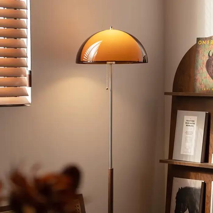 Lampadaire Vintage en acrylique marron foncé