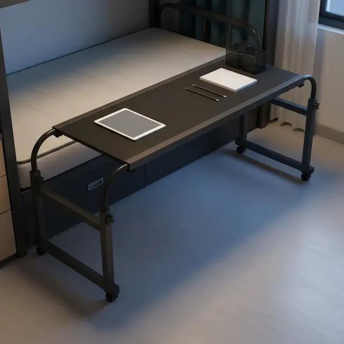 Bureau de chevet réglable en hauteur avec roulettes, table portable pour lit, poste de travail pour chambre, bureau ou salle d'étude